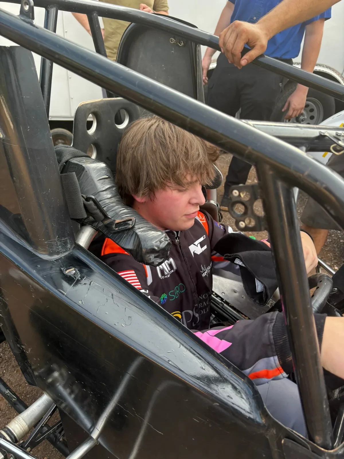 Getting set in the micro sprint cockpit